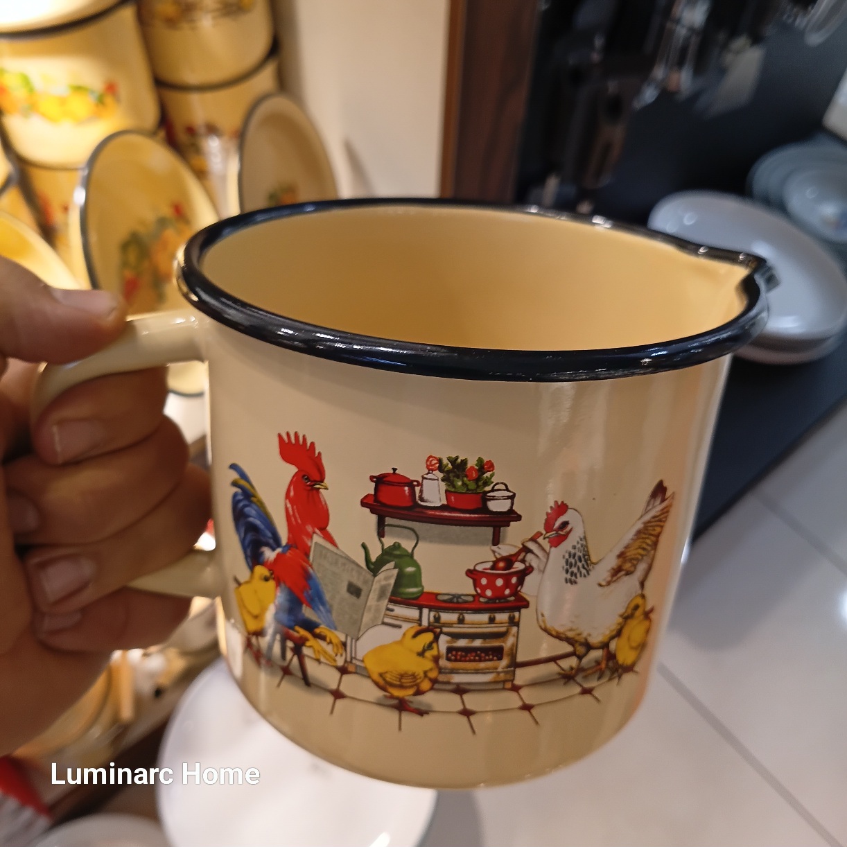 پارچ ۱.۴ لیتری لعابی طرح خروس ساخت روسیه
