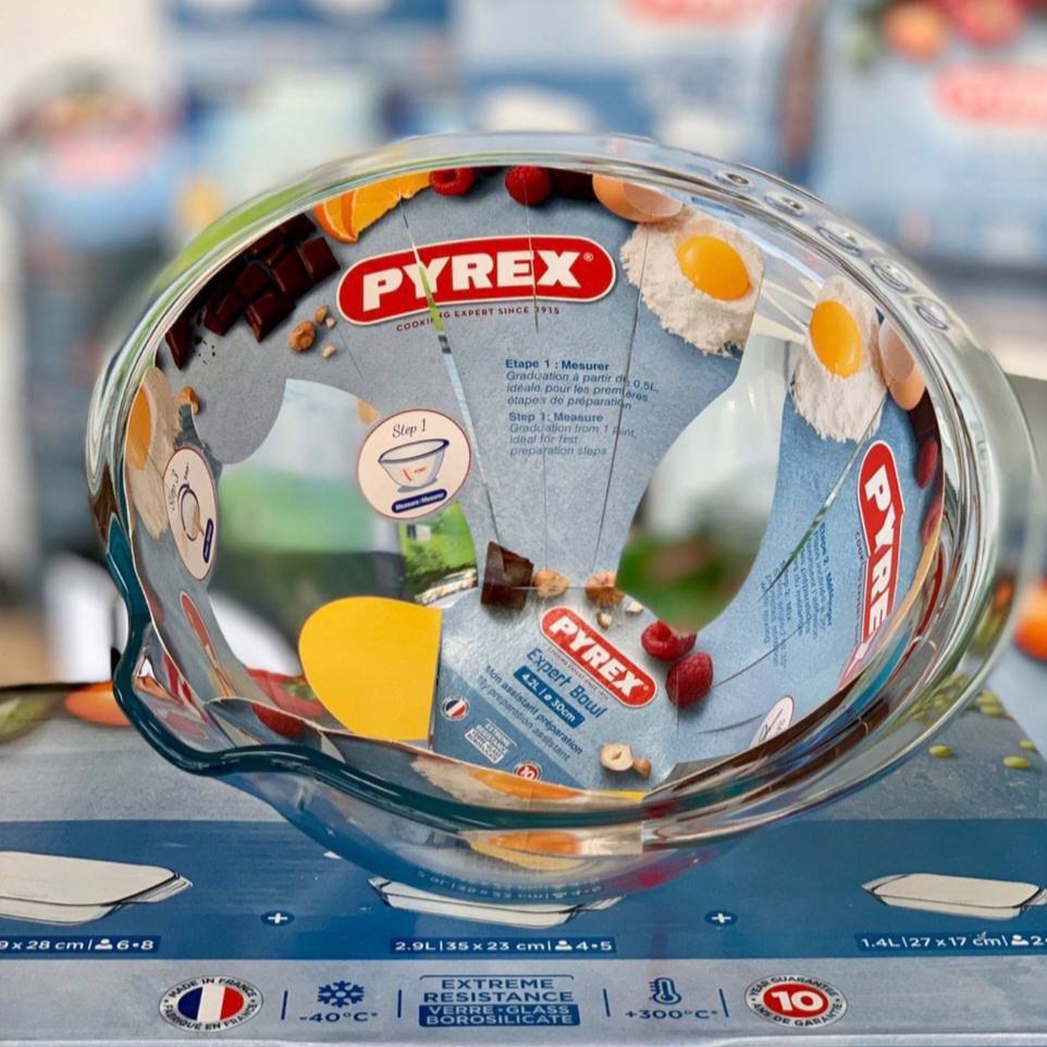 کاسه لبه دار طبخ کیک مدرج پیرکس فرانسه مدل Expert Bowl