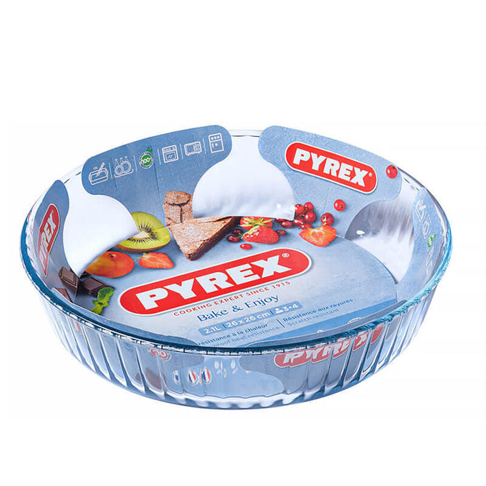 تابه گرد پیرکس فرانسه مدل Cook & Freeze سایز ۲۶ سانتی‌متر