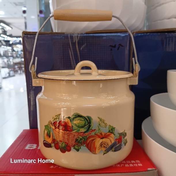 دبه روغن و شیر لعابی طرح کدو ساخت روسیه حجم ۲ لیتر